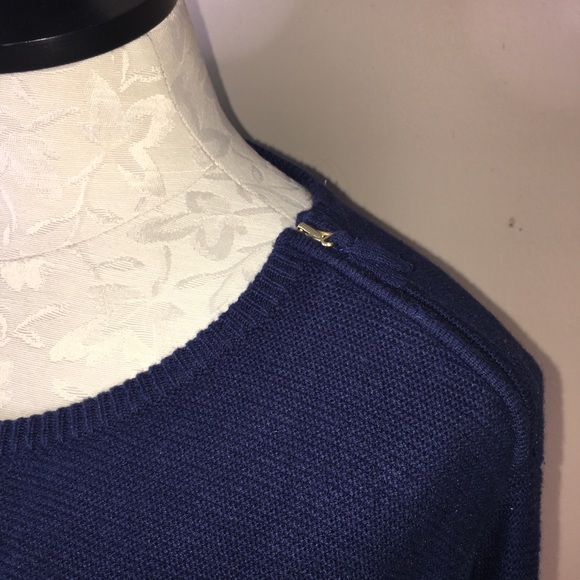 Talbots Woman Blue Red Striped Sweater 3X Cashmere - Picture 2 of 8